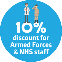 Discount for Armed Forces and NHS Staff
